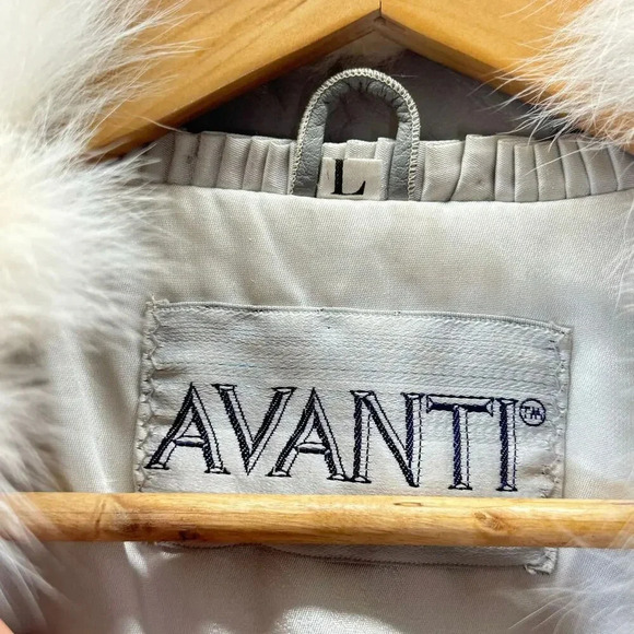 Saga Fox Blue Fox Real Fur Finland Ivory Cream Soft Luxury Glamorous Jacket Sz L - Picture 8 of 11